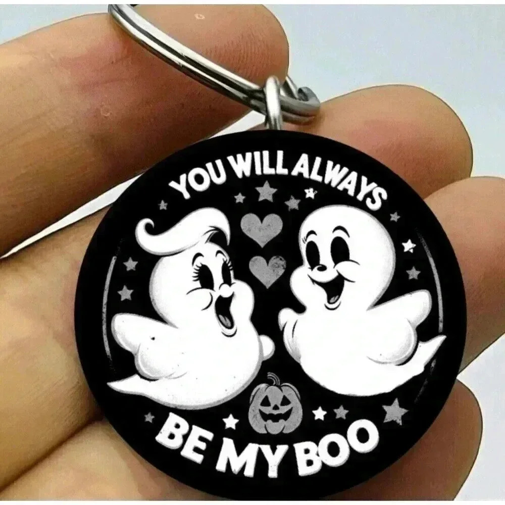 You Are Always Be My Boo Ghost Love Lover Couple Cute Halloween Keychain